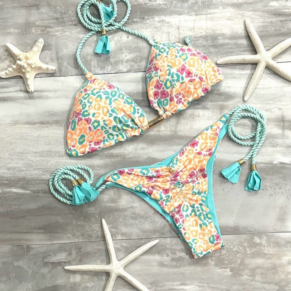 NEW SEXY Brazilian bikini Multicolor Leopard Print